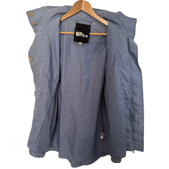 The Fillmore French Blue Full Zip Utility Rain Jacket Women’s Sz M - Picture 4 of 14